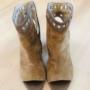 Franco Sarto Greenwich open toe laser cut booties